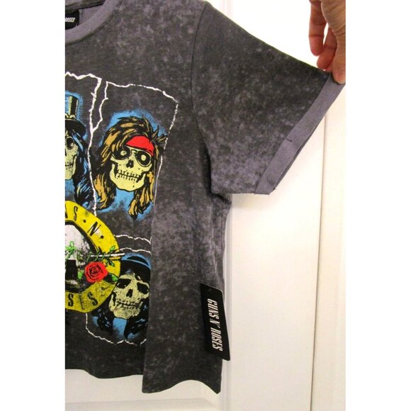 Guns N Roses T-shirt Graphics - Short Sleeve Gray - Women/Junior Size XSmall NWT - Picture 11 of 16
